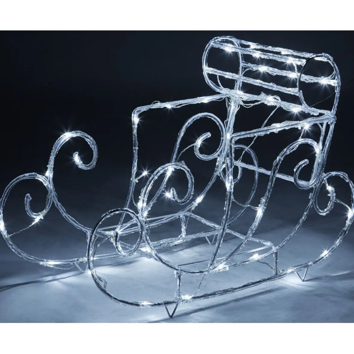 Traineau de Noël lumineux blanc XL-Gifi