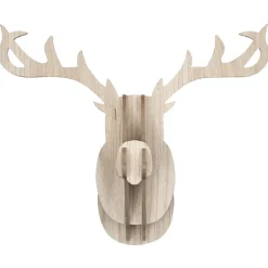 Tête de renne bois à fixer-Gifi Online