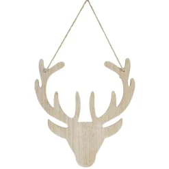 Tête de Renne mdf beige naturel à suspendre-Gifi Clearance