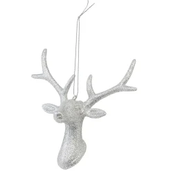 Tête de Renne pailleté argenté à suspendre-Gifi Online