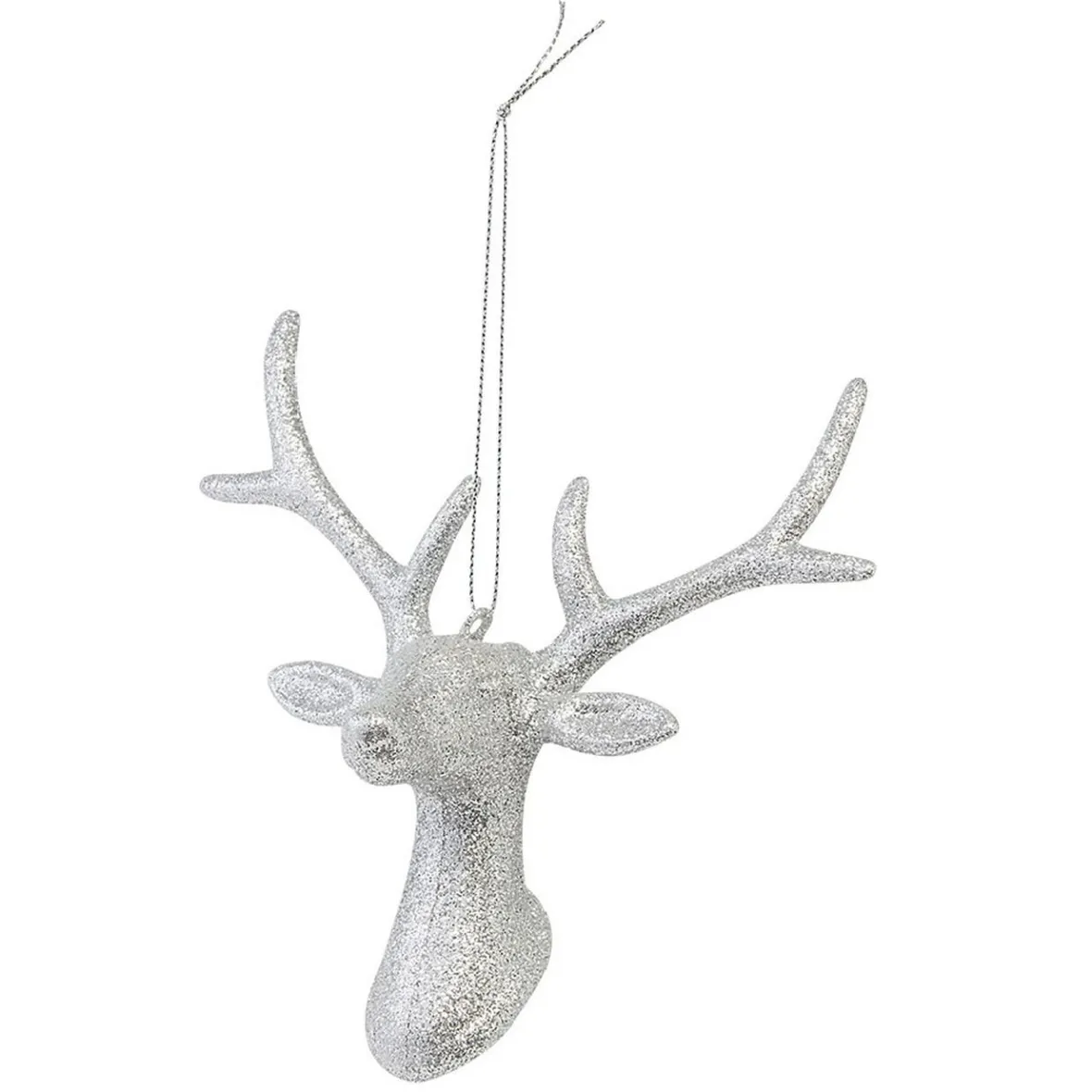 Tête de Renne pailleté argenté à suspendre-Gifi Online