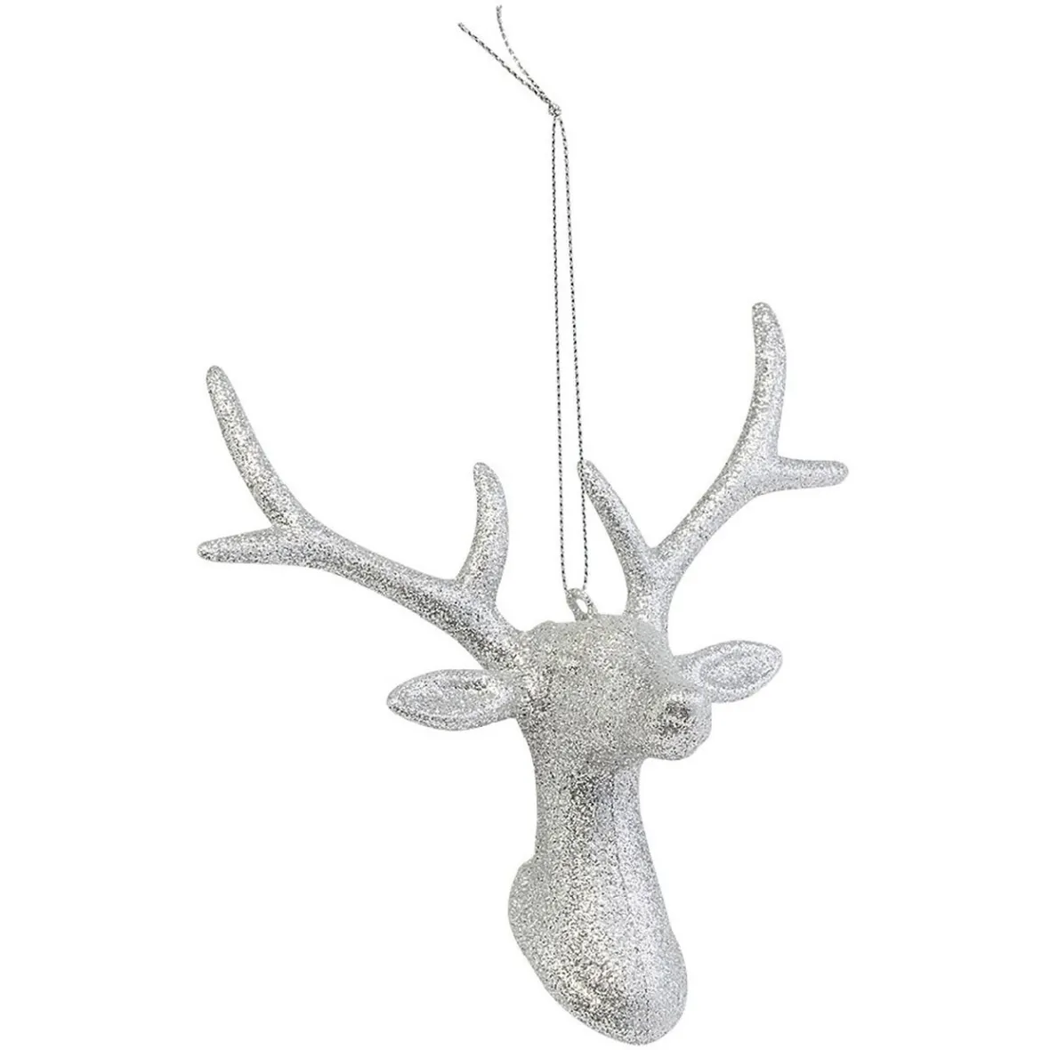 Tête de Renne pailleté argenté à suspendre-Gifi Online