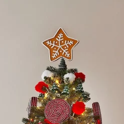 Tête de sapin étoile pain d'épices H16,5cm-Gifi Outlet