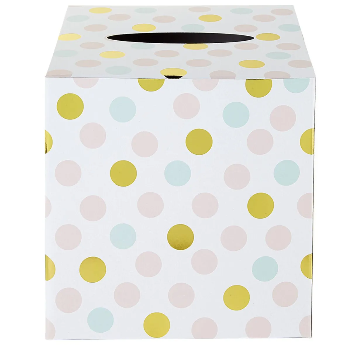 Urne d'anniversaire à poids de couleur rose, vert et doré en carton-Gifi Outlet