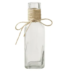 Vase soliflore verre goulot décor corde-Gifi New