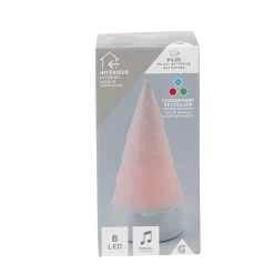 Veilleuse musicale led multicolore forme sapin de Noël-Gifi Outlet