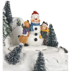Village animé lumineux bonhomme de neige-Gifi Hot