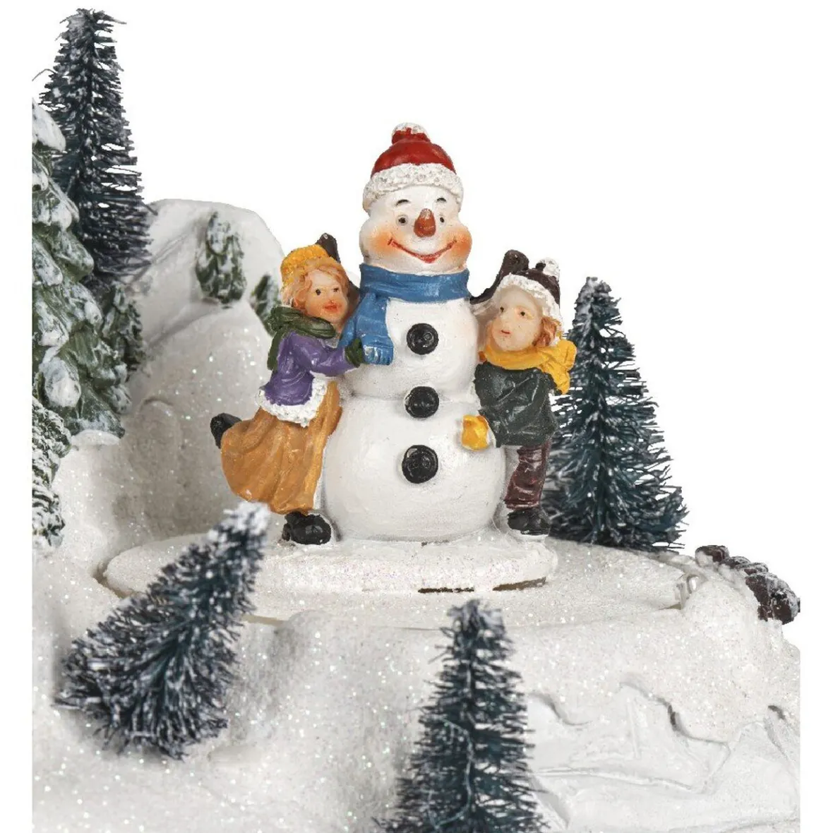 Village animé lumineux bonhomme de neige-Gifi Hot