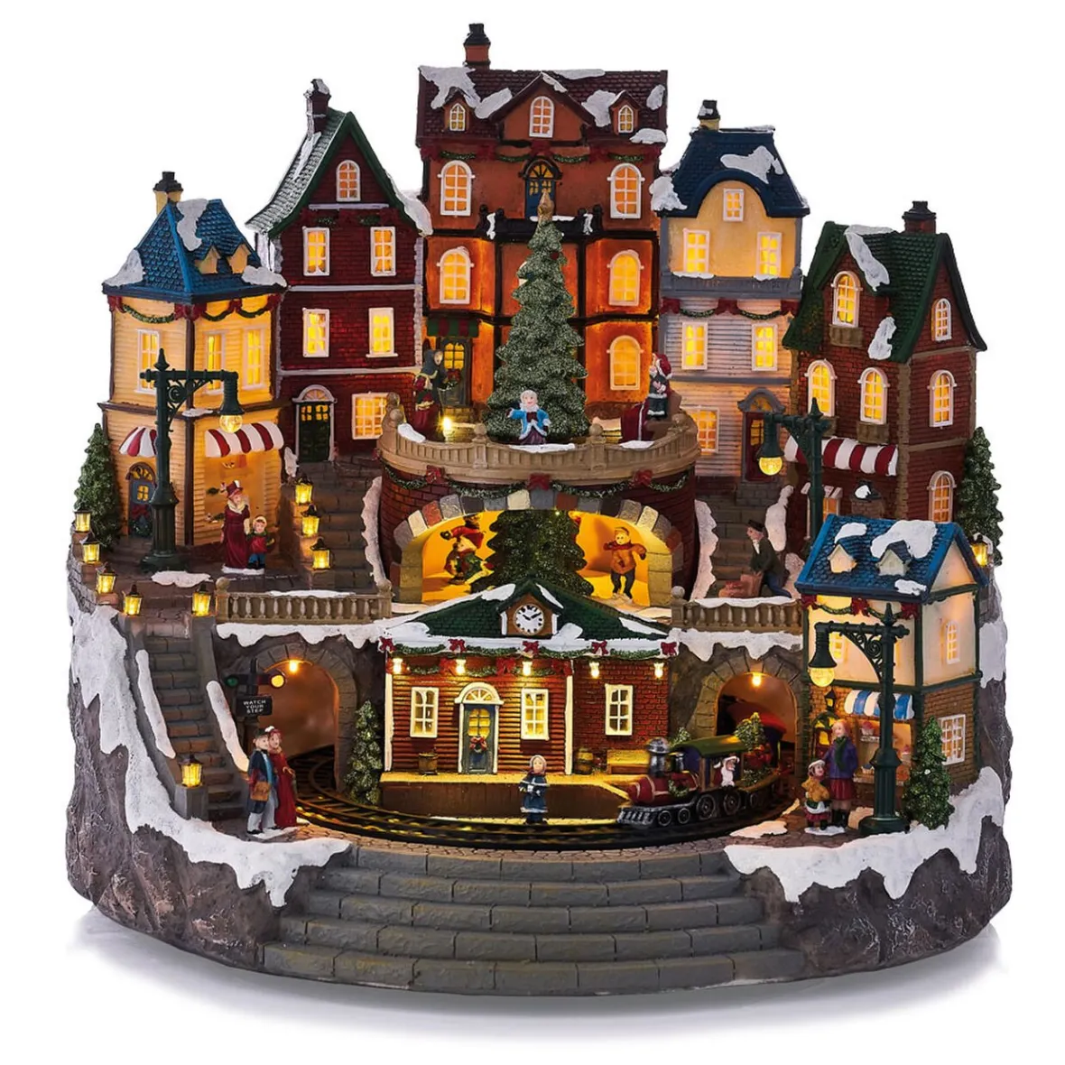 Village animé lumineux et musical 34 LED-Gifi Clearance