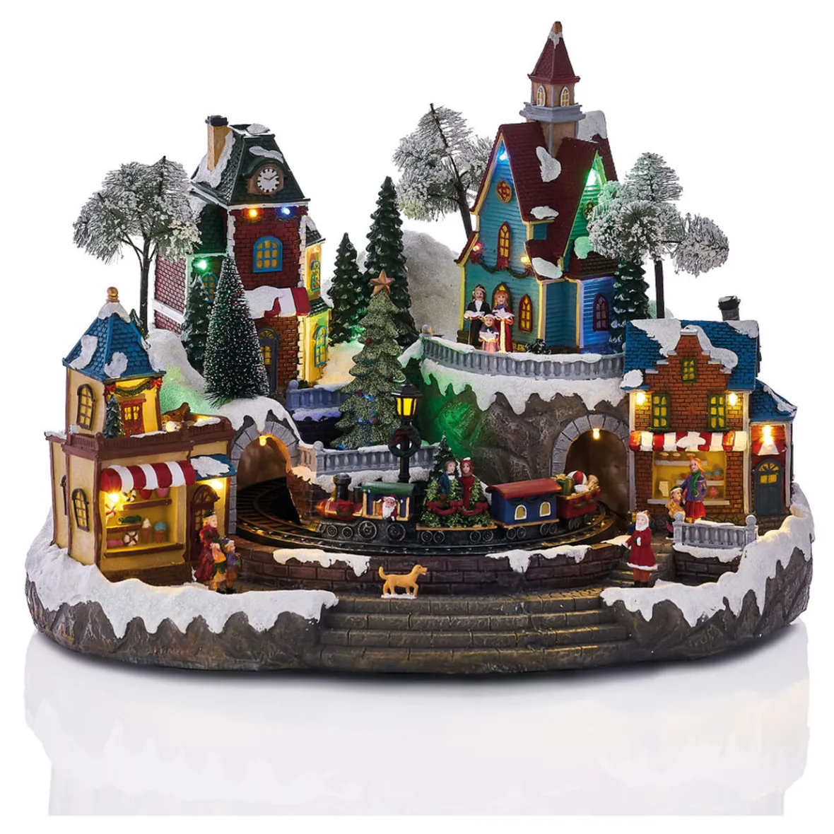 Village animé lumineux et musical 30 LED-Gifi