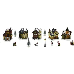 Village de Noël et personnages résine-Gifi Discount
