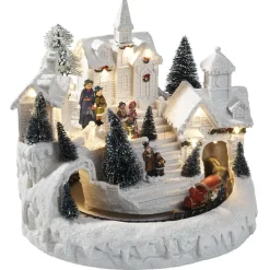 Village de Noël train lumineux et musical-Gifi Outlet