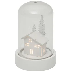 Village et clocher lumineux effet enneigé 1 LED-Gifi Discount