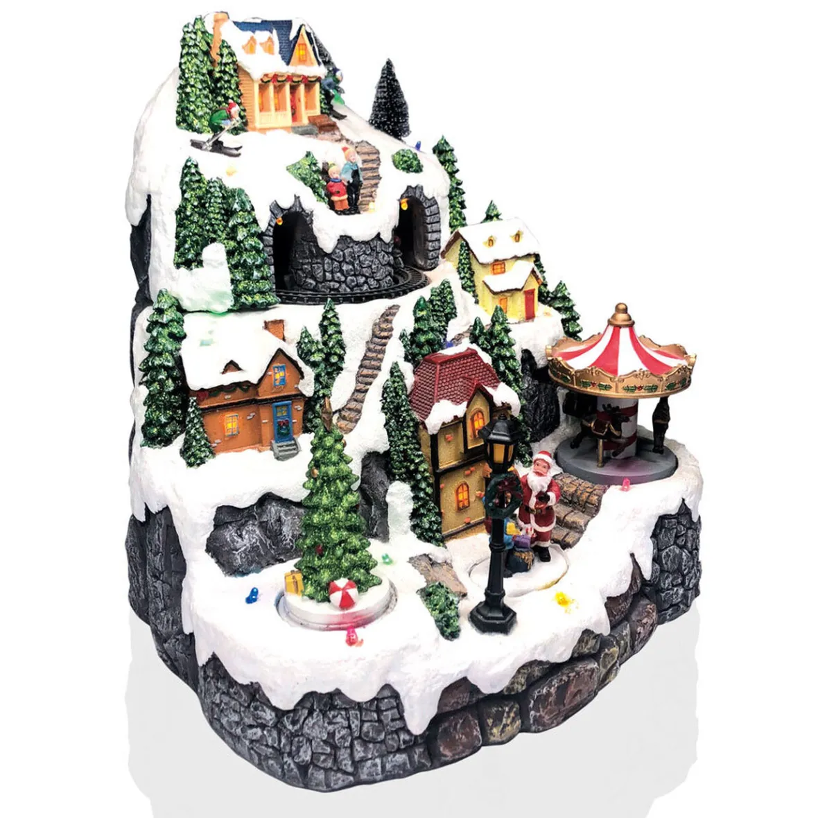 Village lumineux animé musical 24 LED-Gifi Discount