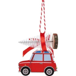 Voiture en bois à suspendre sur sapin de Noël-Gifi Best